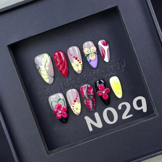Handmade press on nail N029