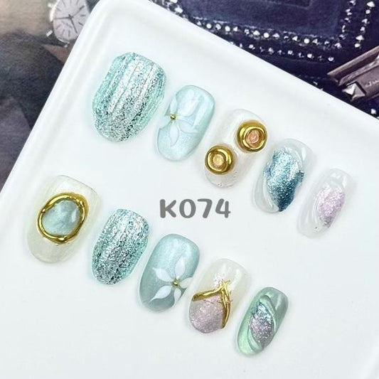 Handmade press on nail K074