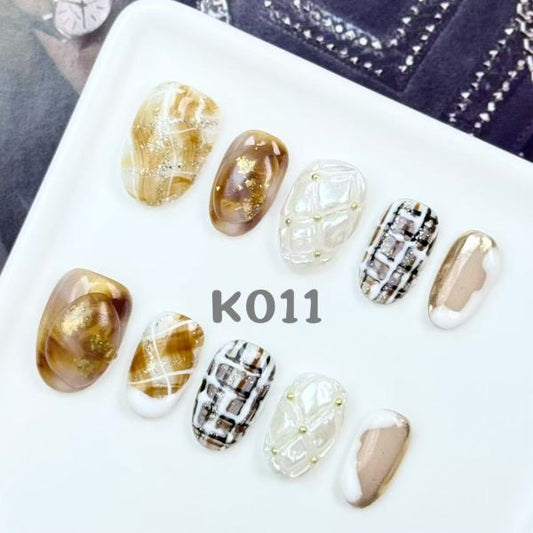 Handmade press on nail K011