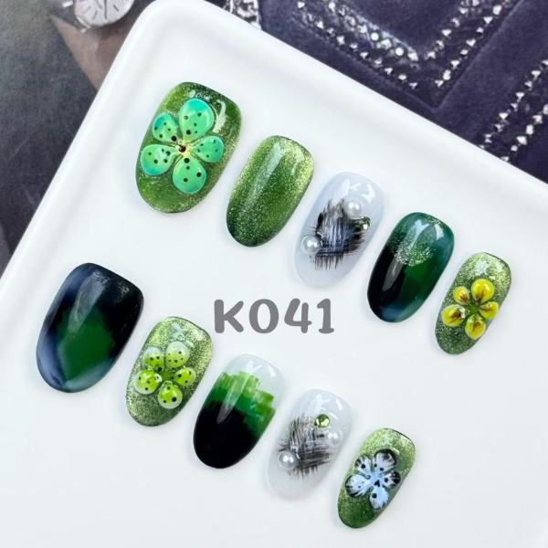 Handmade press on nail K041