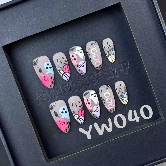 Handmade press on nail YW040