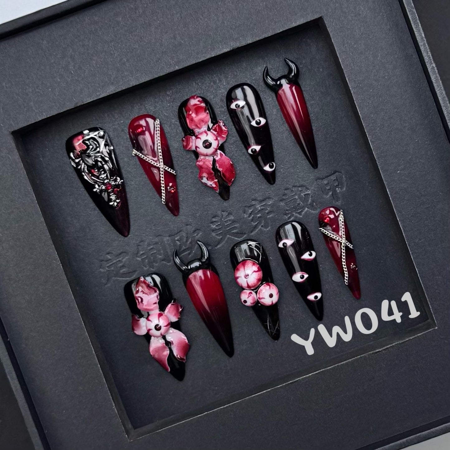 Handmade press on nail YW041