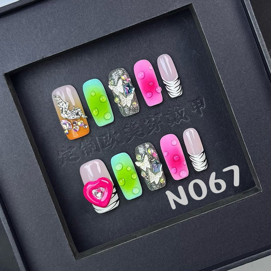 Handmade press on nail N067