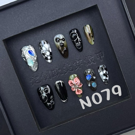 Handmade press on nail N079