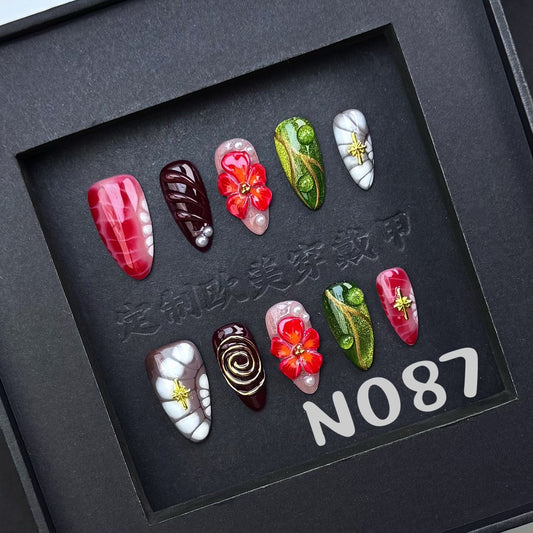 Handmade press on nail N087