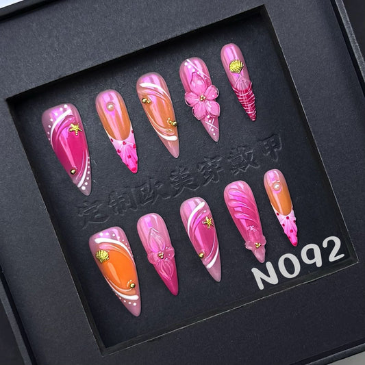 Handmade press on nail N092
