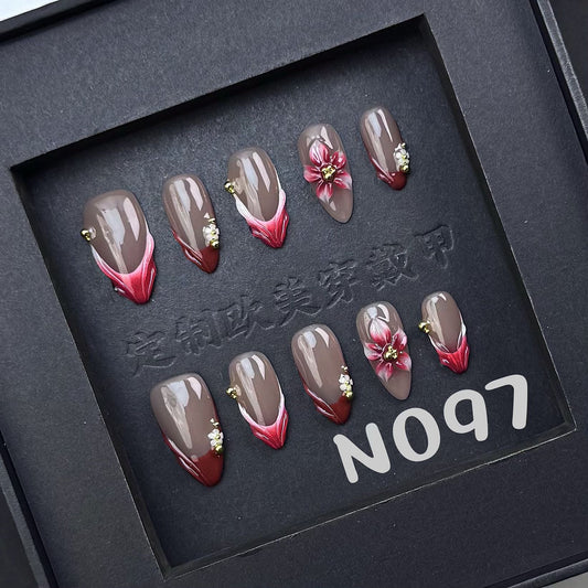Handmade press on nail N097