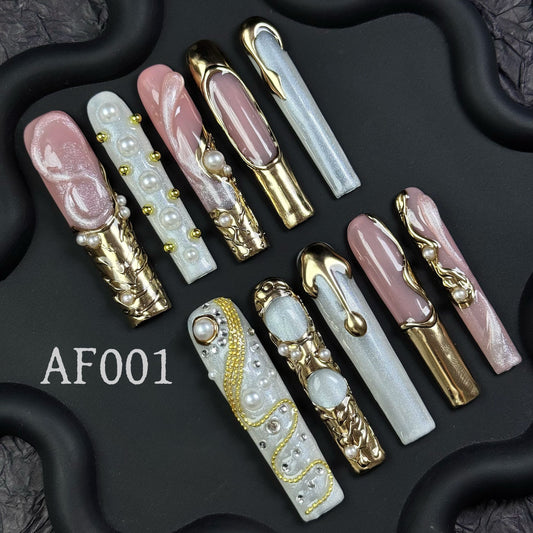 Handmade press on nail AF001