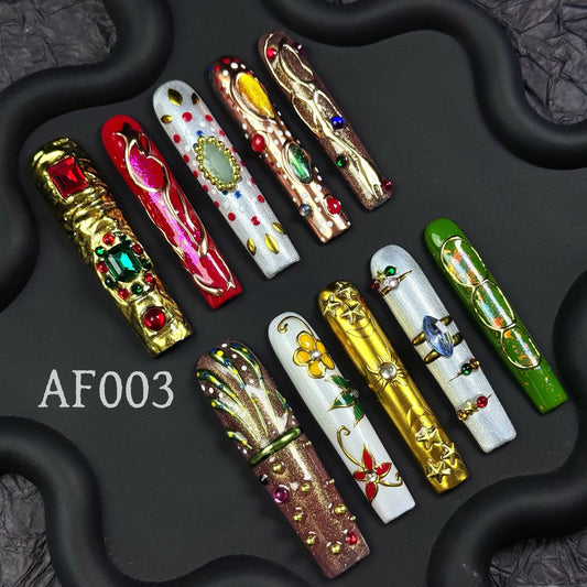 Handmade press on nail AF003