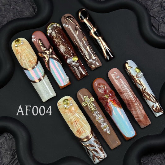 Handmade press on nail AF004