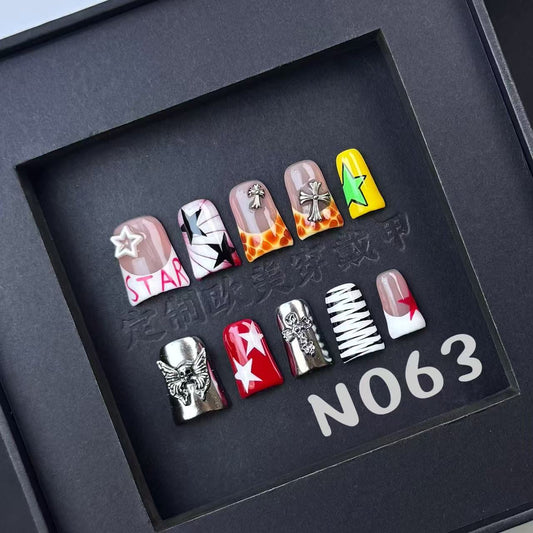 Handmade press on nail N063
