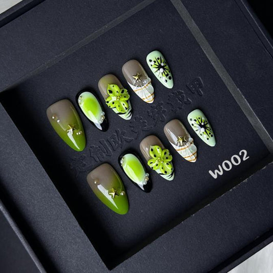 Handmade press on nail W002