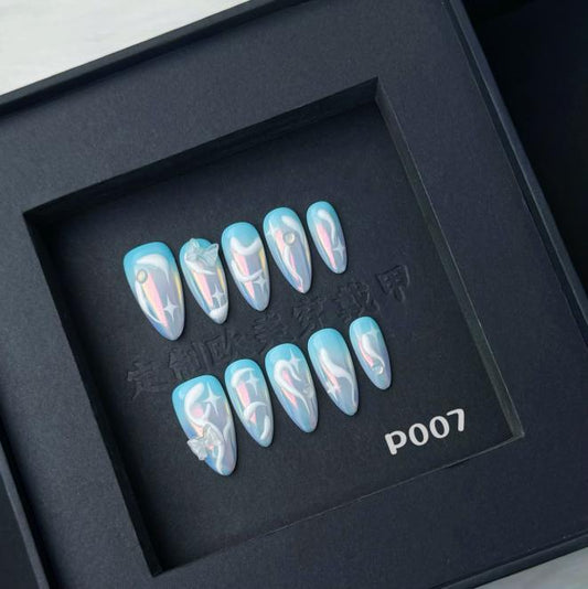 Handmade press on nail P007