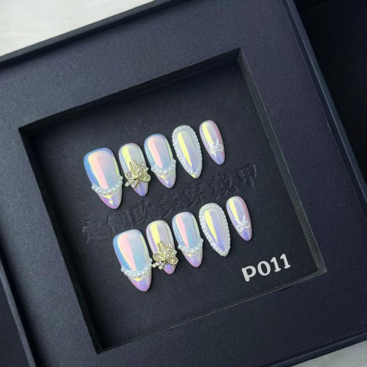 Handmade press on nail P011