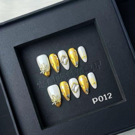Handmade press on nail P012