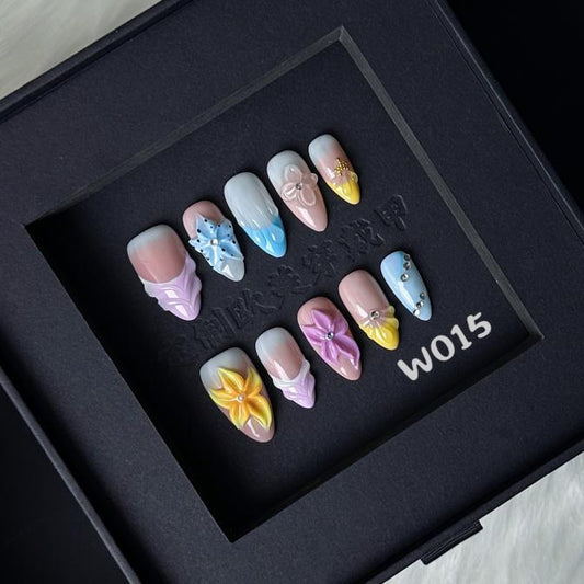 Handmade press on nail W015