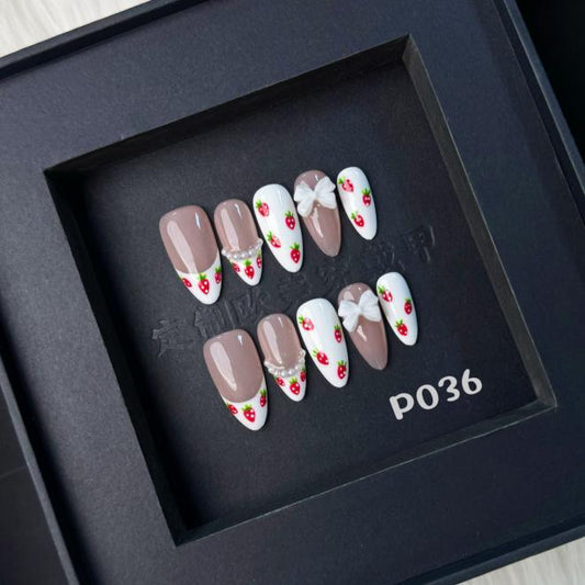Handmade press on nail P036