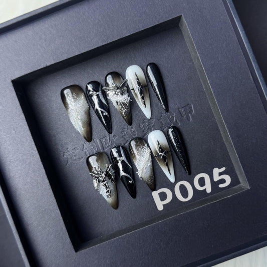 Handmade press on nail P095