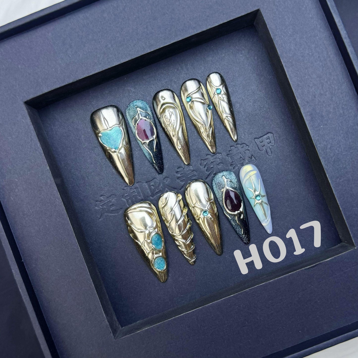 Handmade press on nail H017