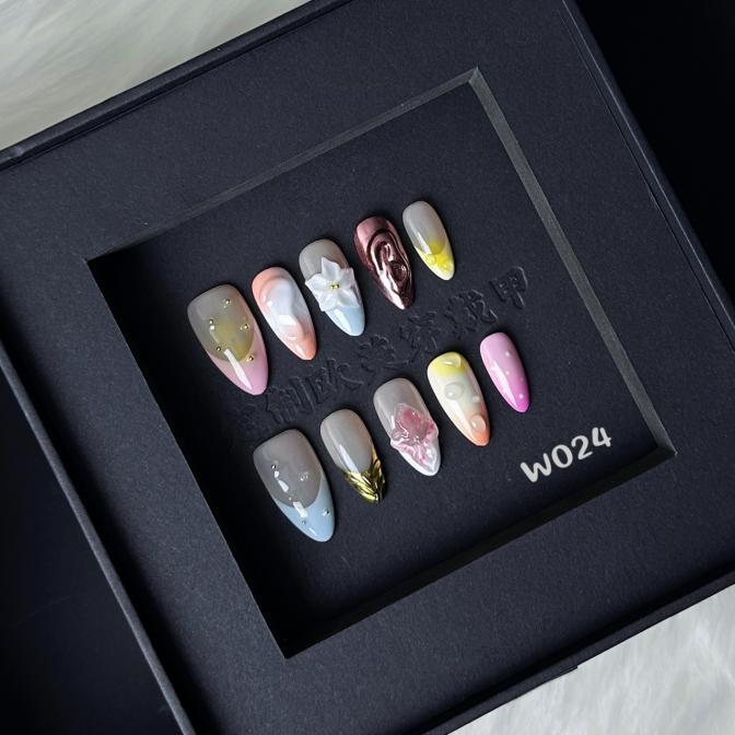 Handmade press on nail W024