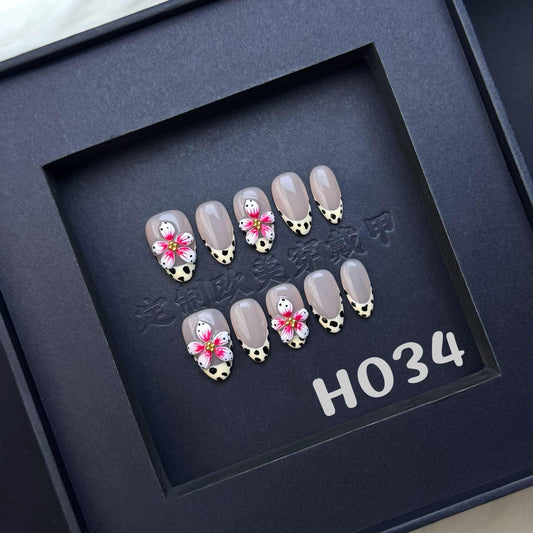 Handmade press on nail H034