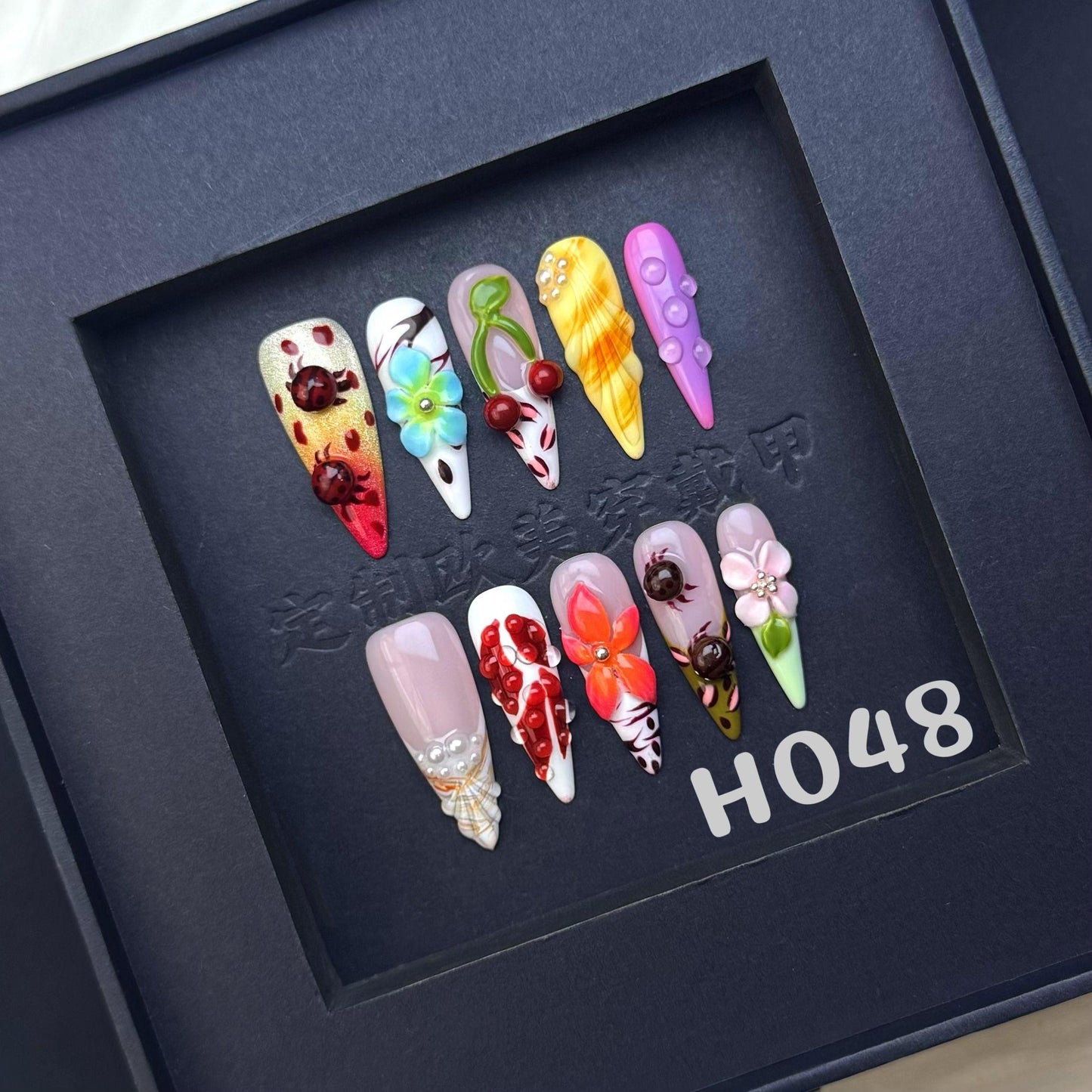 Handmade press on nail H048