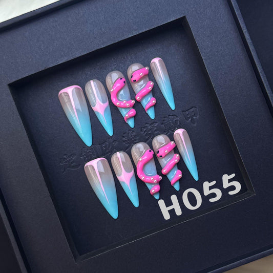 Handmade press on nail H055