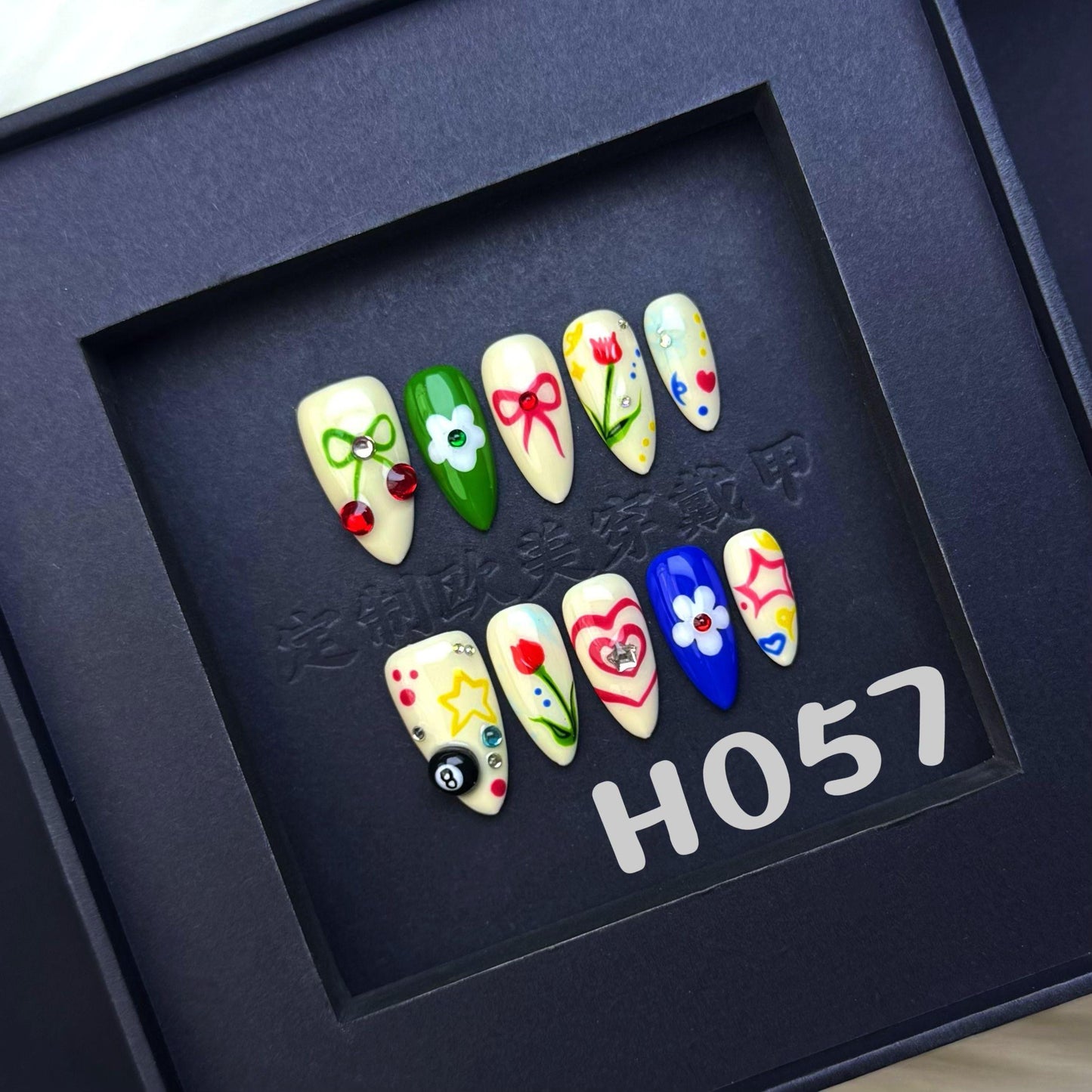 Handmade press on nail H057