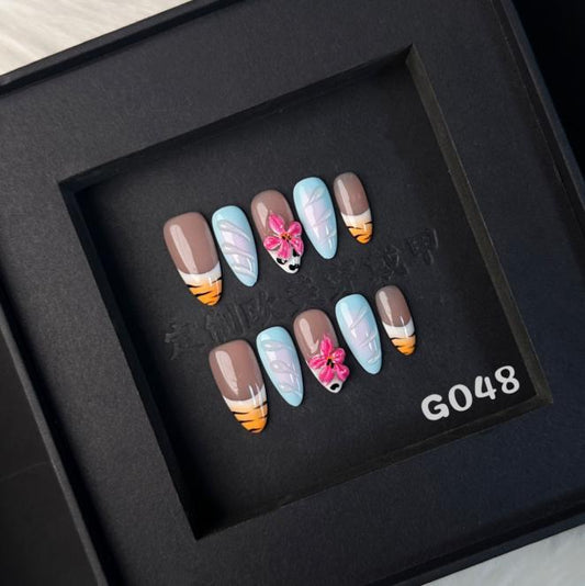 Handmade press on nail G048