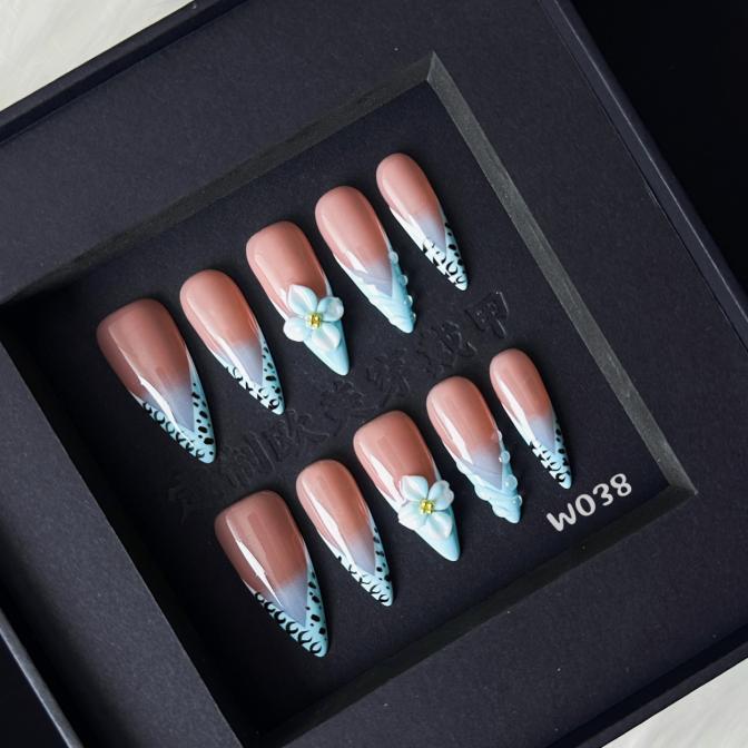 Handmade press on nail W038