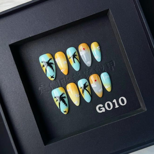 Handmade press on nail G010