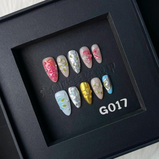 Handmade press on nail G017
