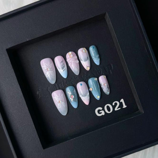 Handmade press on nail L021