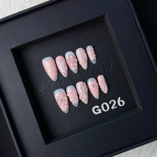 Handmade press on nail G026