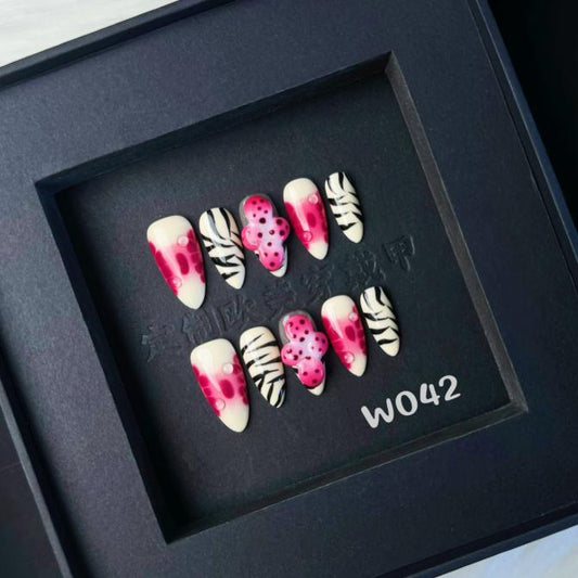 Handmade press on nail W042