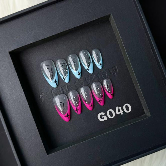 Handmade press on nail G040