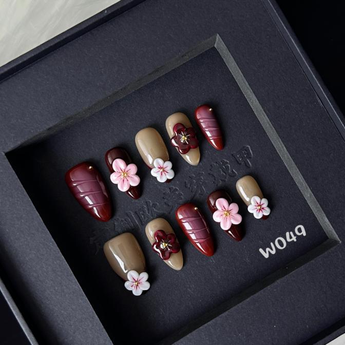 Handmade press on nail W049