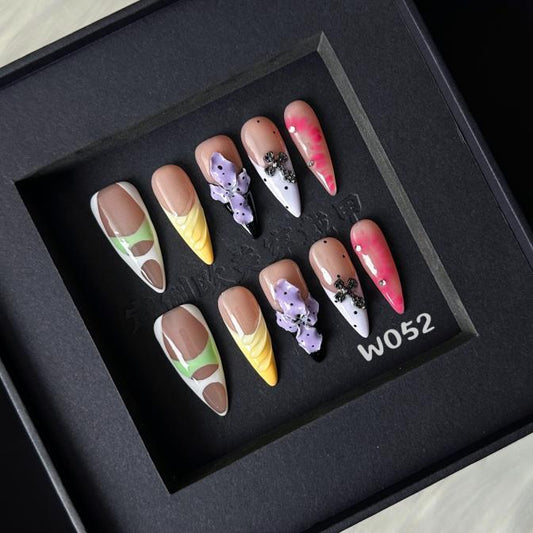Handmade press on nail W052