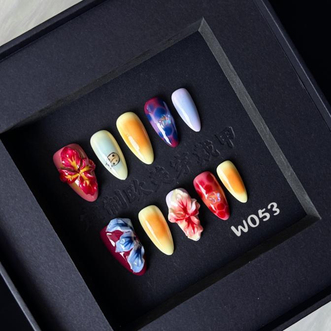 Handmade press on nail W053