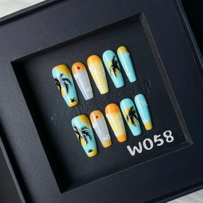 Handmade press on nail W058