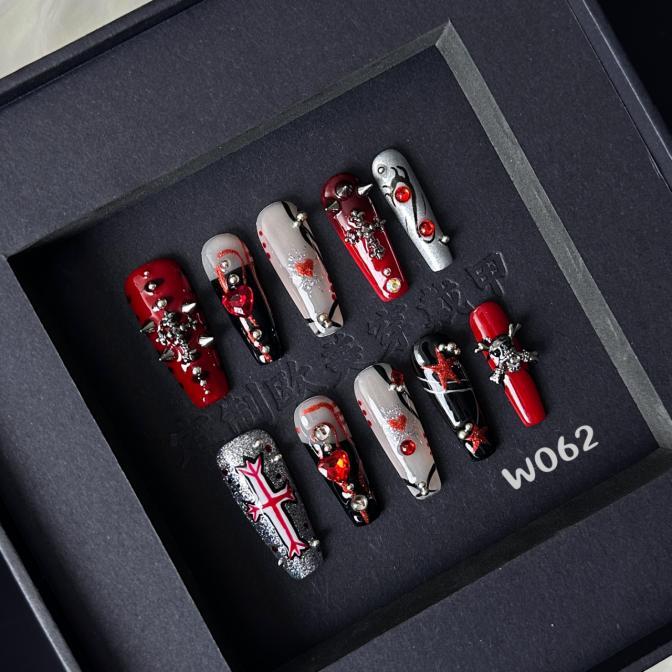 Handmade press on nail W062