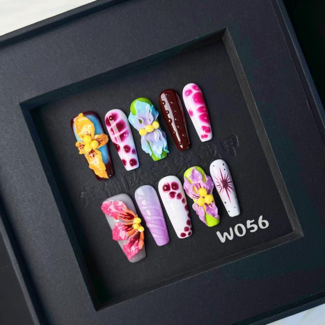 Handmade press on nail W056