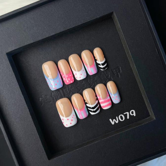 Handmade press on nail W079