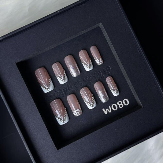 Handmade press on nail W080