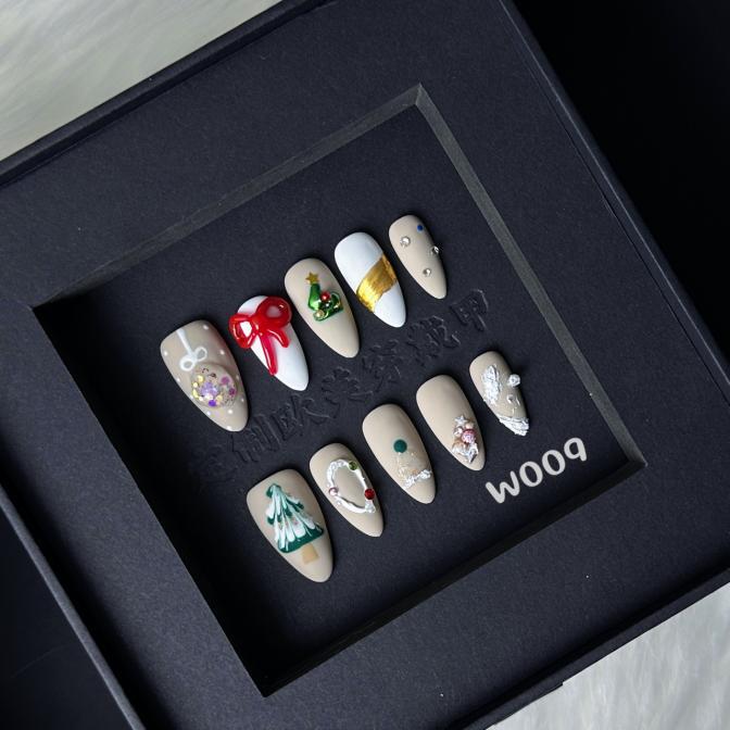 Handmade press on nail W009