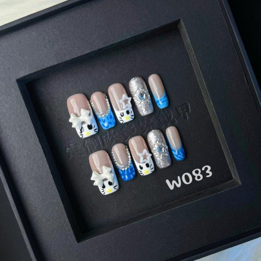 Handmade press on nail W083