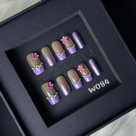 Handmade press on nail W084