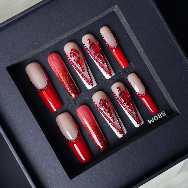 Handmade press on nail W088