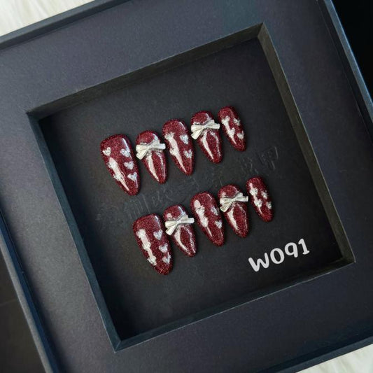 Handmade press on nail W091