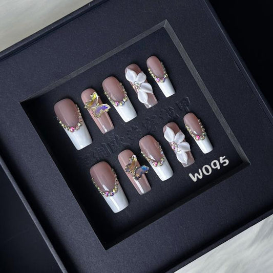 Handmade press on nail W095